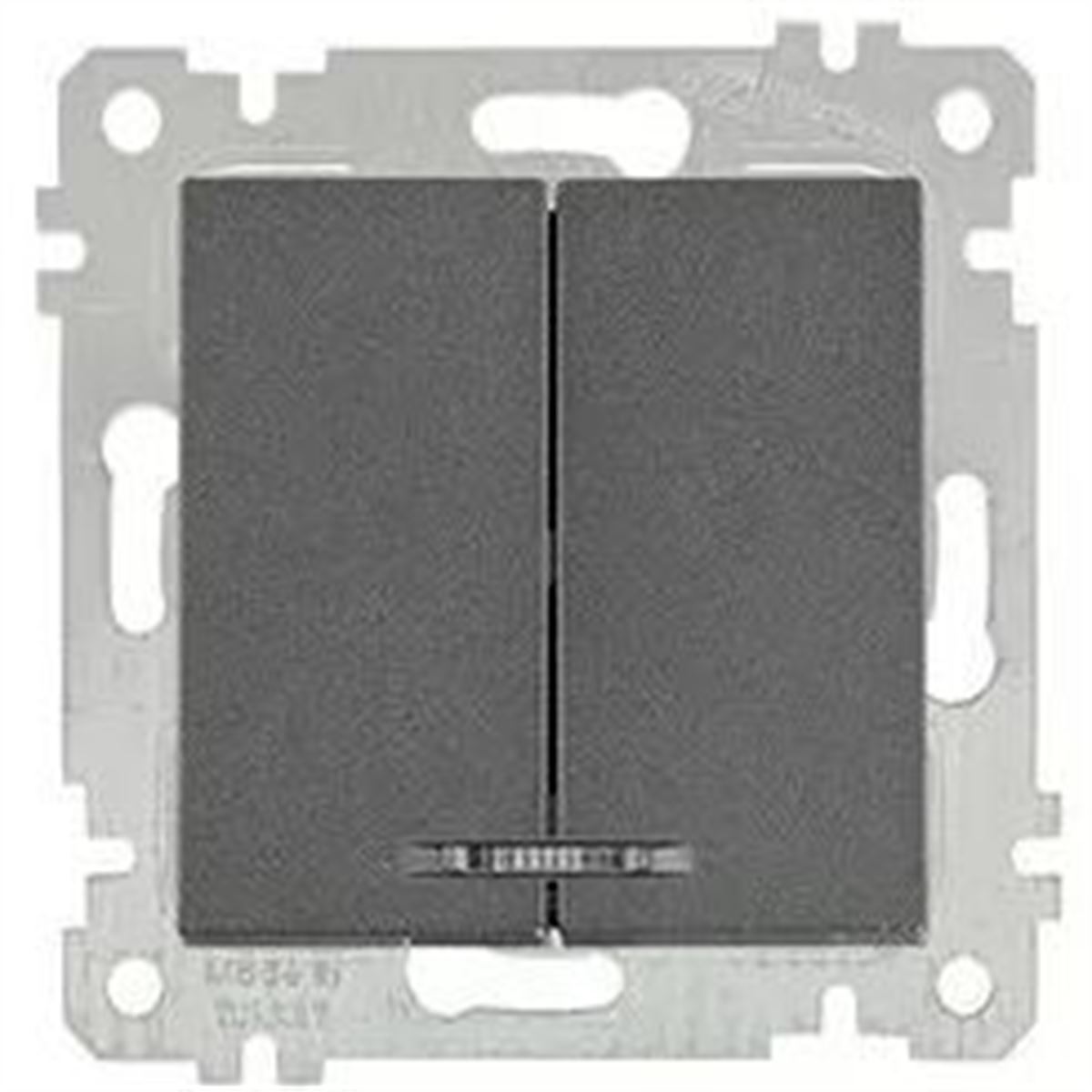 RİTA MEK TUŞ IŞIKLI KOMÜTATÖR(KLİPSLİ) ANTRASİT 1